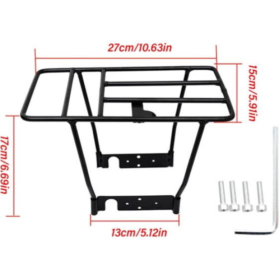 Rak belakang skuter listrik, rak bagasi paduan aluminium yang menebal, cocok untuk sebagian besar skuter listrik.